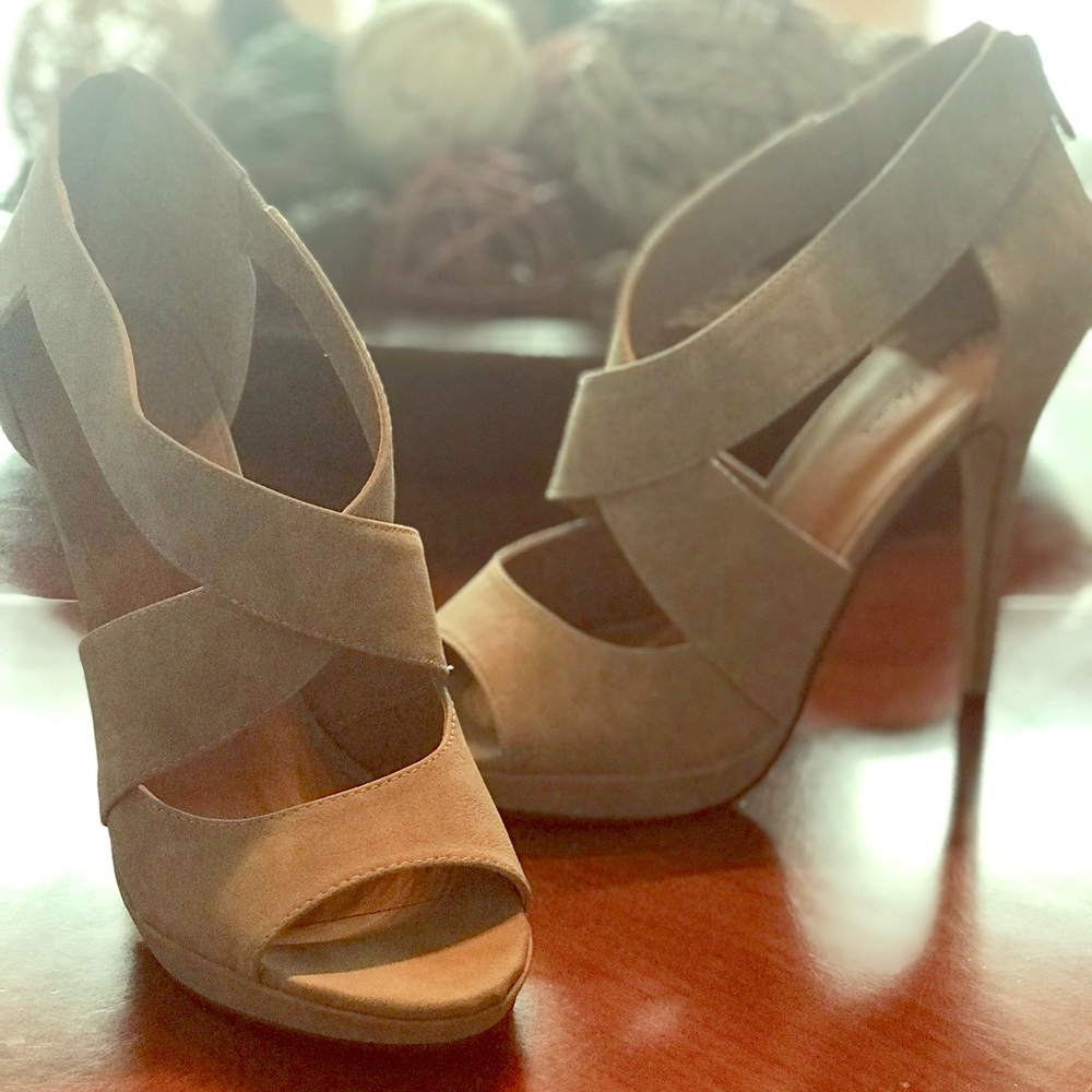 Neutral Suede Heels